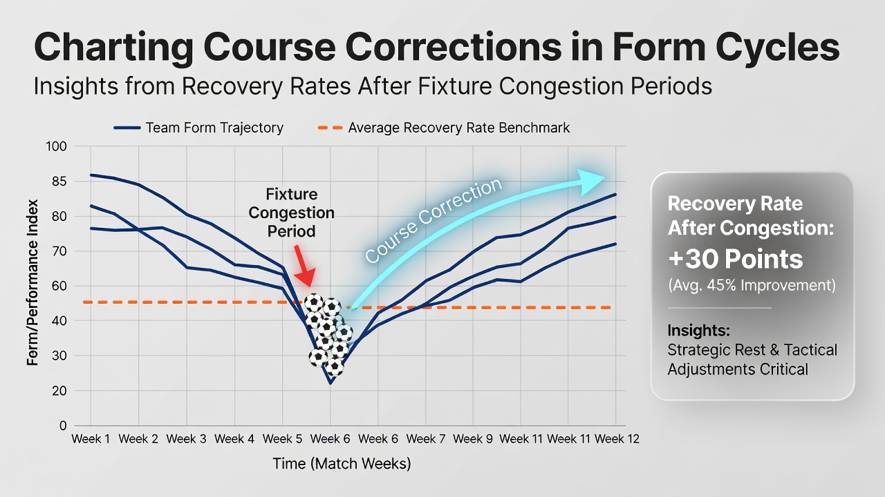 Visual representation of team performance metrics tracking recovery trends following periods of fixture congestion in football schedules