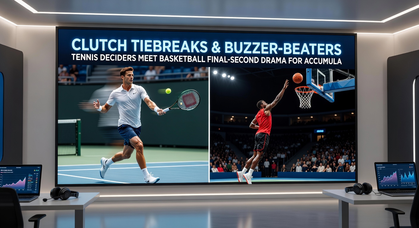 Basketball player launching a dramatic buzzer-beater shot as the clock hits zero, arena lights flashing