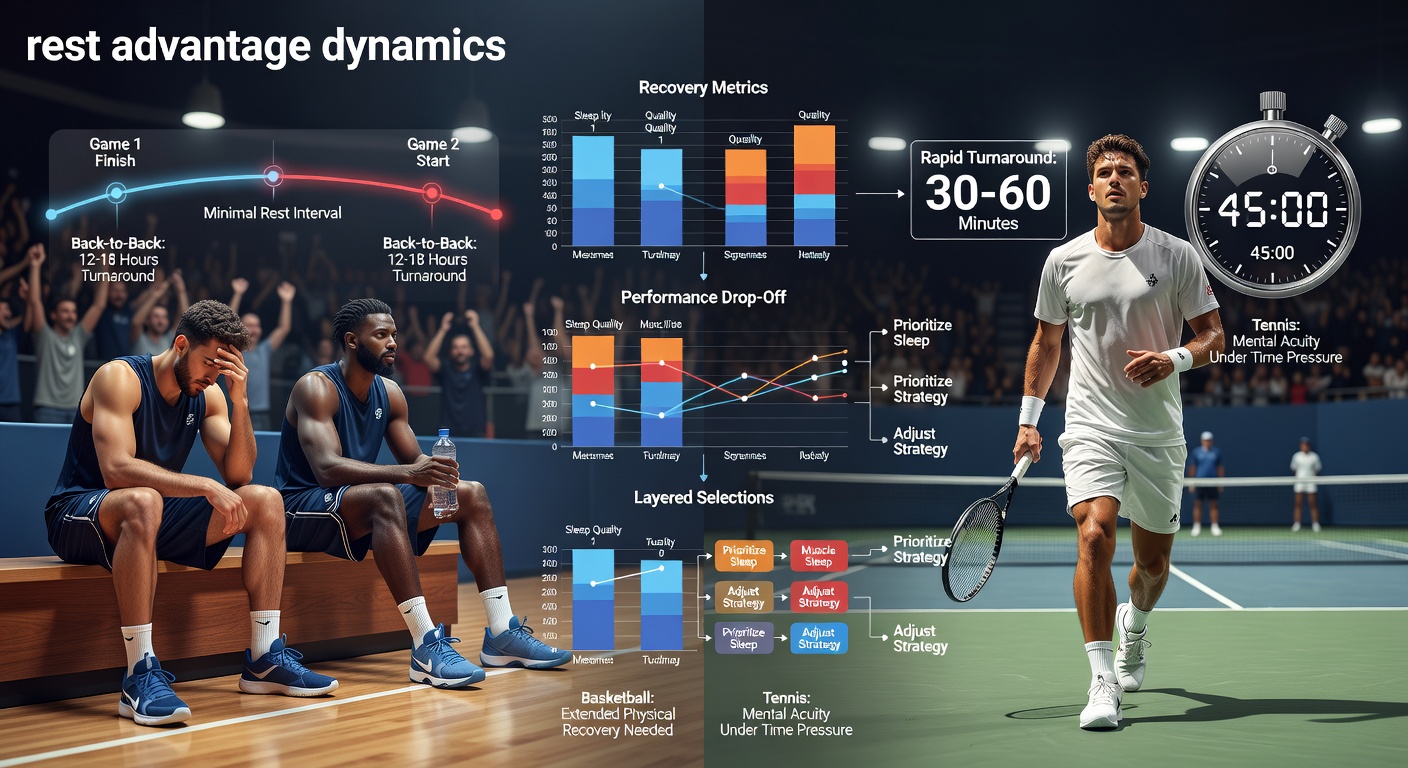 Basketball players on court during back-to-back games showing fatigue patterns