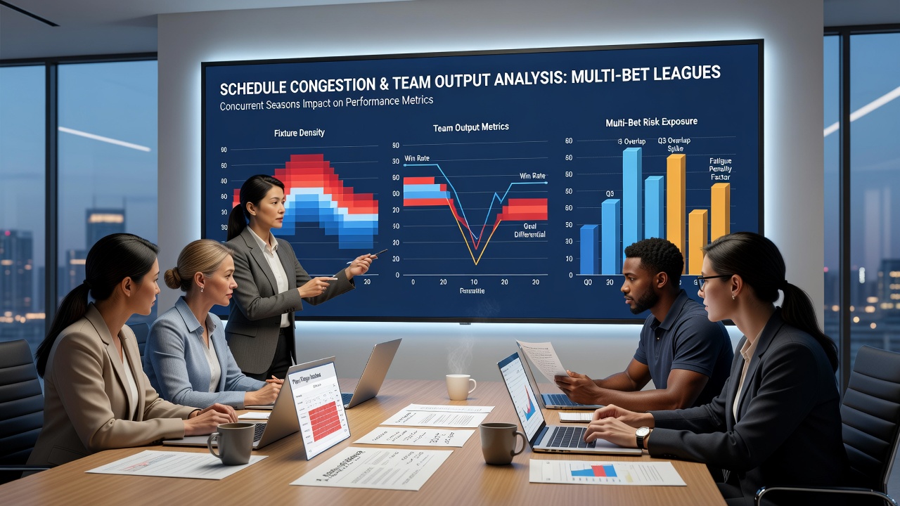 Data charts comparing team statistics before and after congested fixture periods in overlapping league schedules