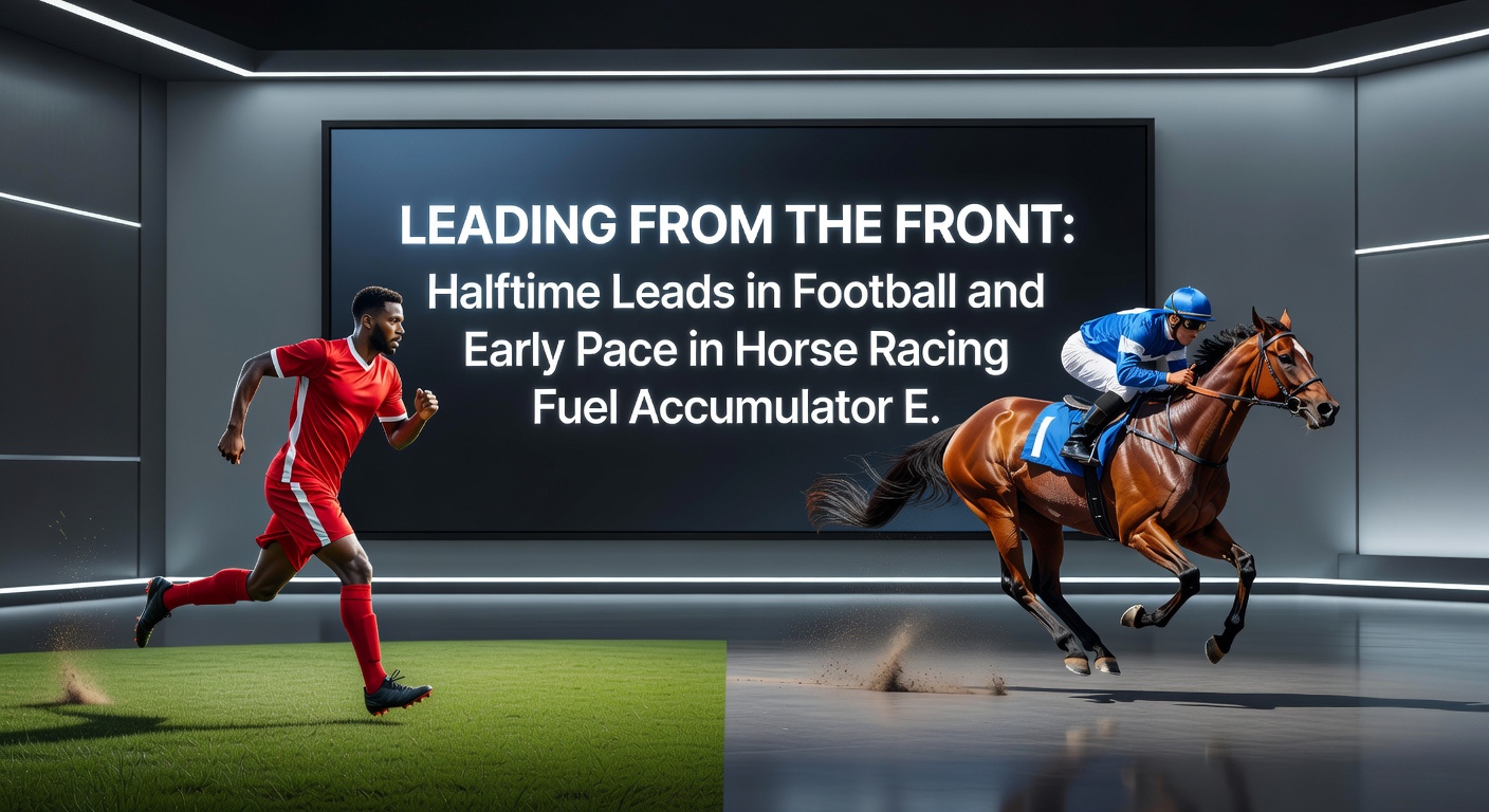 A horse surges ahead early in a flat race, kicking up turf while pack trails behind on a sunny track