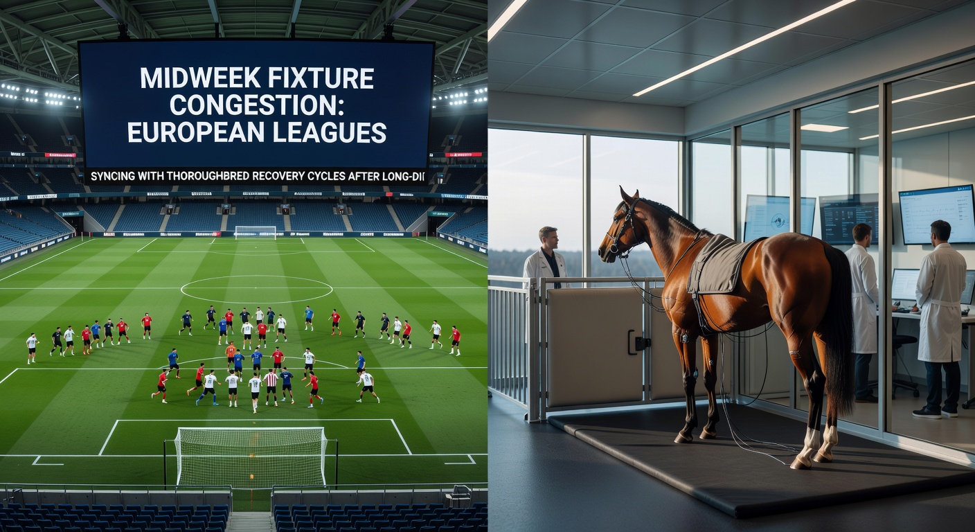 Thoroughbreds in quarantine stables after long-haul flights align recovery timelines with congested European soccer calendars