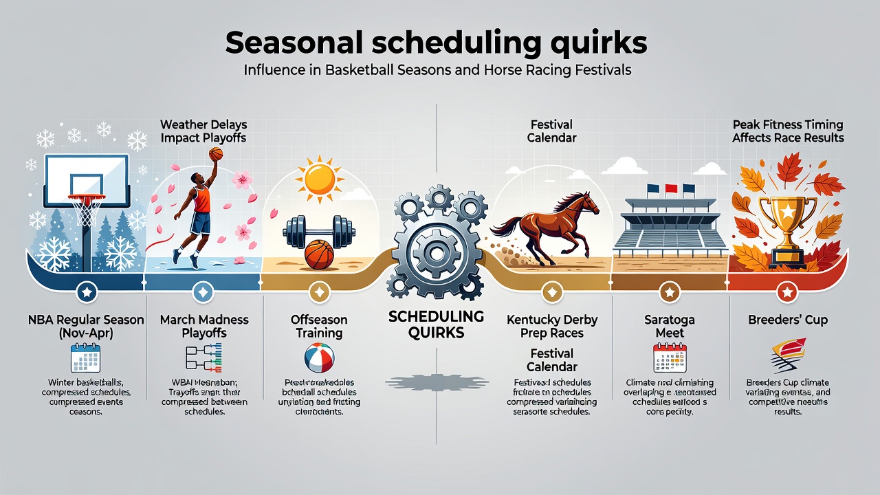 Basketball court during winter schedule and horse racing festival track in summer