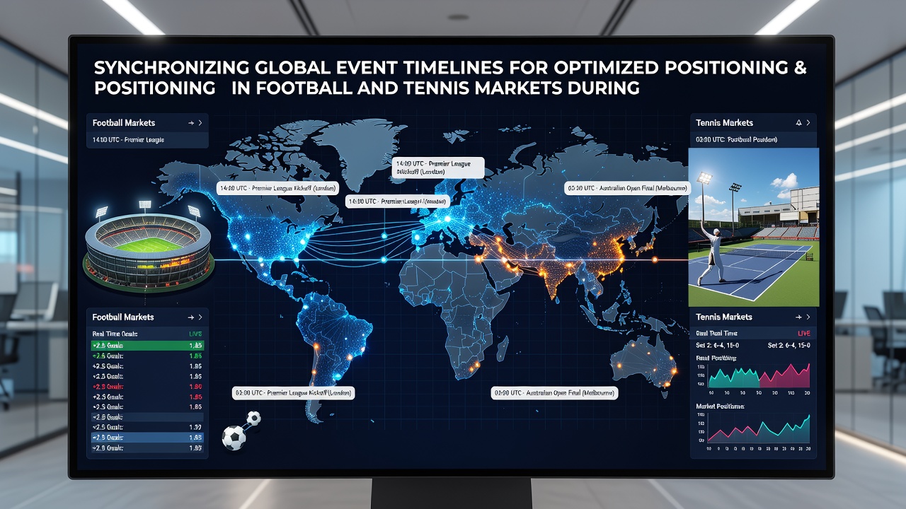 Timeline diagram illustrating football and tennis event synchronization in summer 2026